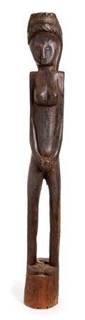 FIGURA IN LEGNO, HAMPATONG
Indonesia, Borneo, Dayak

...  - Auction Dai bronzi arcaici cinesi alla pittura indonesiana e vietnamita del novecento - Bertolami Fine Art - Casa d'Aste