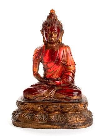 BUDDHA IN RESINA DORATA
Sud-est asiatico, XX secolo

...  - Auction Dai bronzi arcaici cinesi alla pittura indonesiana e vietnamita del novecento - Bertolami Fine Art - Casa d'Aste