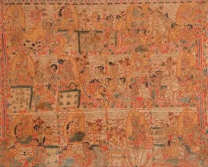 CALENDARIO ASTROLOGICO IN COTONE DIPINTO, PALALINTAGNAN  
Bali, inizio del XX s...  - Auction Dai bronzi arcaici cinesi alla pittura indonesiana e vietnamita del novecento - Bertolami Fine Art - Casa d'Aste