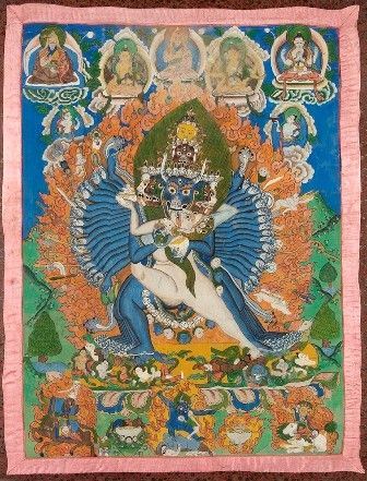 THANGKA
Tibet, XX secolo...  - Auction Dai bronzi arcaici cinesi alla pittura indonesiana e vietnamita del novecento - Bertolami Fine Art - Casa d'Aste