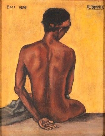 RUDOLF BONNET, attribuito
(1895-1978)

 : Uomo balinese visto da tergo, 1950...  - Auction Dai bronzi arcaici cinesi alla pittura indonesiana e vietnamita del novecento - Bertolami Fine Art - Casa d'Aste