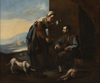 Johannes Lingelbach : Il ciabattino e la filatrice...  - Auction Dipinti, disegni, sculture e oggetti di antiquariato dal XV al XIX secolo - Bertolami Fine Art - Casa d'Aste