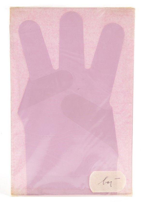 Glove Glam S.M.S. n° 3, 1969...  - Auction ARTE MODERNA E CONTEMPORANEA DAL XIX AL XXI SECOLO Con una sezione dedicata all’arte a Roma tra le due guerre - Bertolami Fine Art - Casa d'Aste