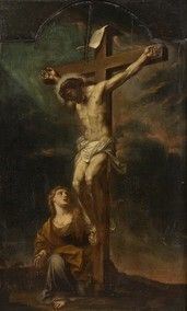 Francesco Trevisani - Cristo crocifisso con la Maddalena...