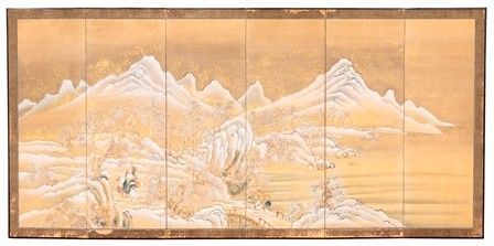 TAKAHASHI SOHEI, attribuito
(1804-1835)

Paesaggio innevato con figure...  - Auction Dai bronzi arcaici cinesi alla pittura indonesiana e vietnamita del novecento - Bertolami Fine Art - Casa d'Aste