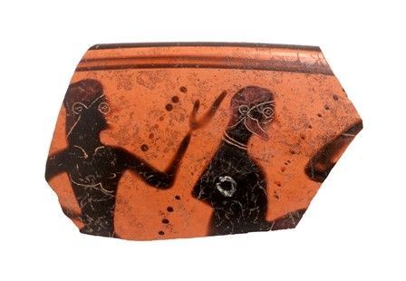 FRAMMENTO DI KYLIX ATTICA A FIGURE NERE
VI secolo a.C....