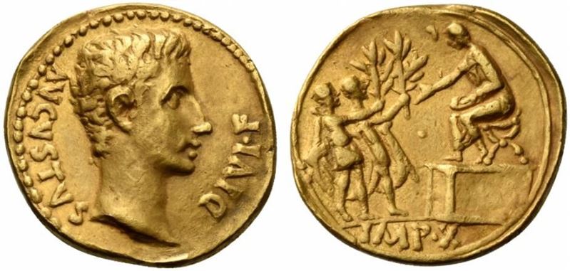 Augustus (27 Bc - Ad 14), Aureus, Lugdunum, 15-12 Bc...