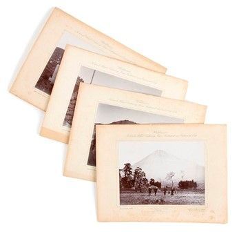 Quattro fotografie (Giappone): quattro vedute del Fujiama, 1893

...