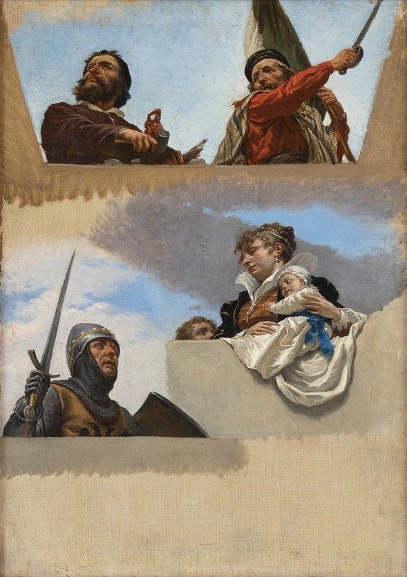 CESARE MARIANI
Roma, 1826 - 1901 - Studio per le figure di Michelangelo, Garibaldi, Umberto Biancamano e Cristina ...
