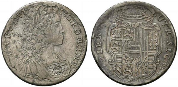 NAPOLI. Regno di Napoli. Carlo VI d'Asburgo (1711-1734). Piastra o 120 grana 17...