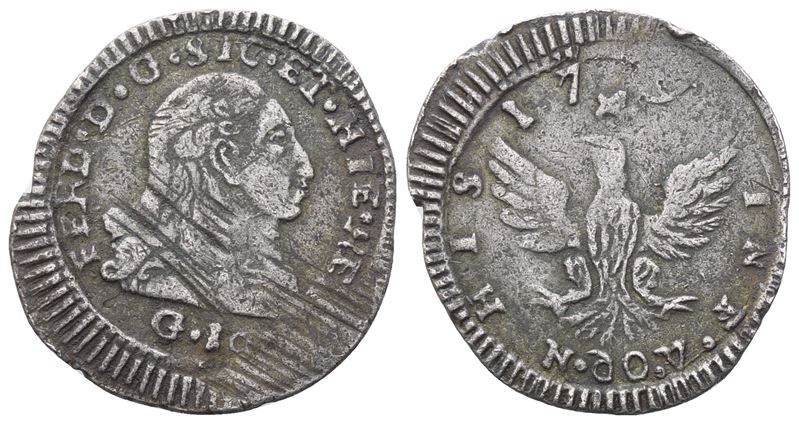 Ferdinando III di Borbone, Mezzo tarì 1796 (Regno di Sicilia), Palermo