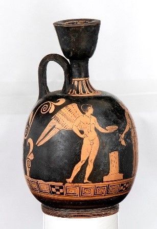 LEKYTHOS ARIBALLICA APULA A FIGURE ROSSE
IV secolo a.C....