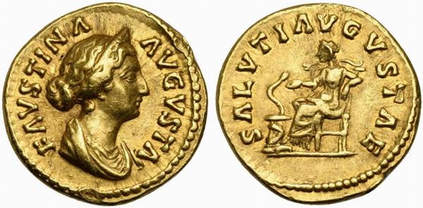 Faustina Minor, Aureus struck under Marcus Aurelius, Rome, AD 161-163...