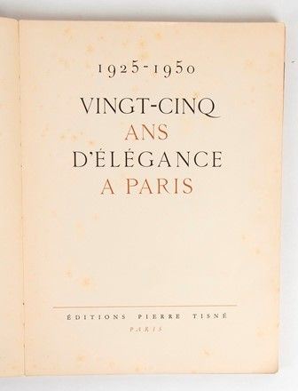 LIBRO "MARCEL ROCHAS, 1925-1950 VINGT-CINQ ANS D'ÉLÉGANCE A PARIS"
1951...