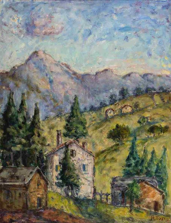 ARTURO TOSI
Busto Arsizio, 1871 - Milano, 1956 : Paesaggio di montagna, 1933...  - Auction Arte Moderna e Contemporanea, Pop Art, Grafica & Multipli d'Autore - Bertolami Fine Art - Casa d'Aste