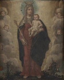 Madonna con bambino...  - Auction Dipinti, disegni, sculture e oggetti di antiquariato dal XV al XIX secolo - Bertolami Fine Art - Casa d'Aste