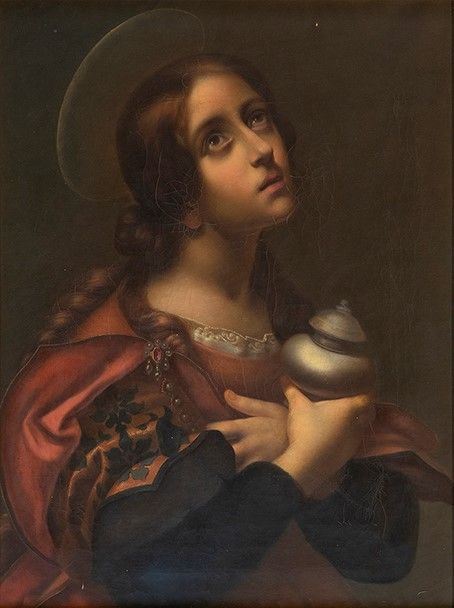 Maddalena in estasi...  - Asta Dipinti, disegni, sculture e oggetti di antiquariato dal XV al XIX secolo - Bertolami Fine Art - Casa d'Aste