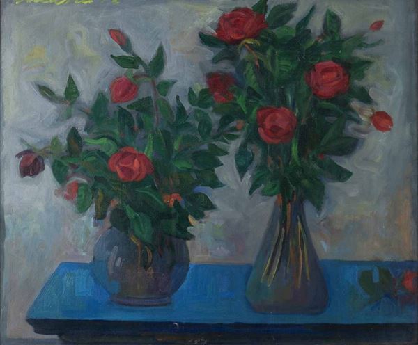Due vasi di rose, 1952...  - Auction Arte Moderna e Contemporanea, Pop Art, Grafica & Multipli d'Autore - Bertolami Fine Art - Casa d'Aste