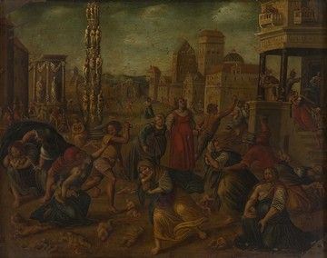 Strage degli innocenti...  - Auction Dipinti, disegni, sculture e oggetti di antiquariato dal XV al XIX secolo - Bertolami Fine Art - Casa d'Aste