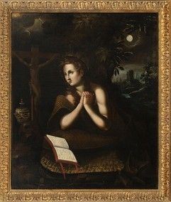SEGUACE CENTRO-ITALIANO DI DOMENICO TINTORETTO, XVII SECOLO - Maddalena penitente...