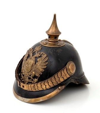 Austria, fine XIX sec, Pickelhaube della gendarmeria...