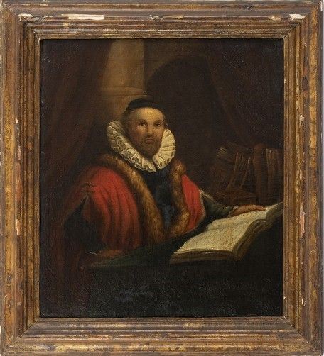 Scuola fiamminga, seconda met&#224; XVII secolo - Ritratto di giurista...