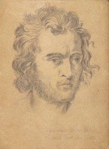 BARTOLOMEO PINELLI (Roma, 1771 - 1835) - Ritratto di uomo (Pietro Relli?)...