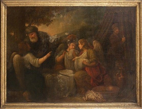 SCUOLA ROMANA, SECONDA META' DEL XVI SECOLO : Abramo visitato dagli angeli ...  - Auction Dipinti, disegni, sculture e oggetti di antiquariato dal XV al XIX secolo - Bertolami Fine Art - Casa d'Aste