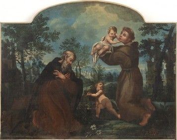 Sant'Antonio Abate e Sant'Antonio da Padova...  - Auction Dipinti, disegni, sculture e oggetti di antiquariato dal XV al XIX secolo - Bertolami Fine Art - Casa d'Aste