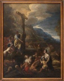 ANDREA MALINCONICO (Napoli, 1635 - 1698), ATTRIBUITO - Mosè e il serpente di bronzo...