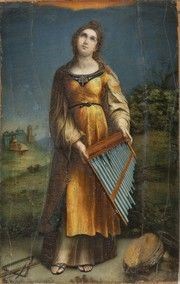 Santa Cecilia, copia da Raffaello...  - Auction Dipinti, disegni, sculture e oggetti di antiquariato dal XV al XIX secolo - Bertolami Fine Art - Casa d'Aste