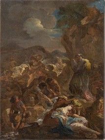 Corrado Giaquinto : Mosè fa scaturire l’acqua dalla roccia...  - Auction Dipinti, disegni, sculture e oggetti di antiquariato dal XV al XIX secolo - Bertolami Fine Art - Casa d'Aste