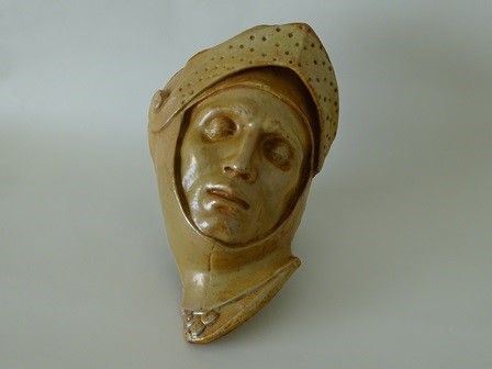 testa in ceramica smaltata(uso personale)...  - Auction Arti Decorative del '900 - Bertolami Fine Art - Casa d'Aste