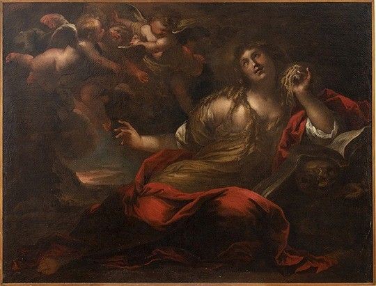 STEFANO MAGNASCO (Genova, 1635 - 1672), ATTRIBUITO - Maddalena in estasi...