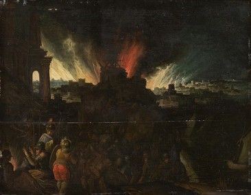 Scuola fiamminga XVII secolo : Bivacco con soldati...  - Auction Dipinti, disegni, sculture e oggetti di antiquariato dal XV al XIX secolo - Bertolami Fine Art - Casa d'Aste