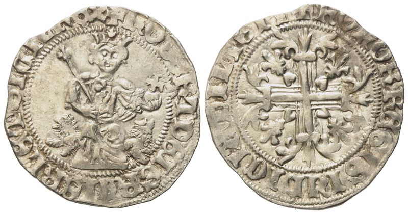 Napoli. Regno di Napoli. Roberto D'angiò (1309-1343). Gigliato. Ag; 3,95gr. Pannuti e Riccio 2. B...