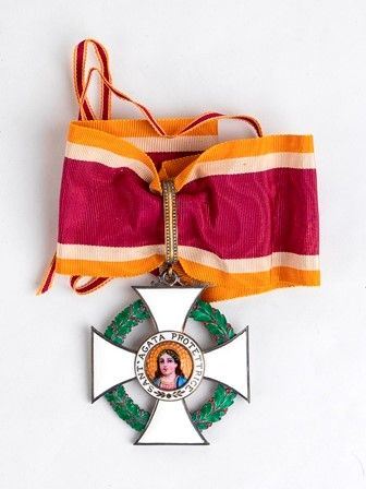 Italy, San Marino, an order of S.Agata, commander’s neck badge 
enamel, silver ...  - Auction Fashion & Luxury, Gioielli, Memorabilia, Militaria, Medaglie e Ordini Cavallereschi - Bertolami Fine Art - Casa d'Aste