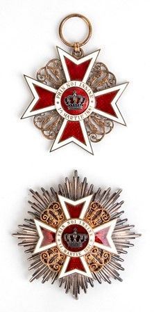 Romania, Ordine della Corona, placca e pendente di Gran Croce...  - Asta Fashion & Luxury, Gioielli, Memorabilia, Militaria, Medaglie e Ordini Cavallereschi - Bertolami Fine Art - Casa d'Aste