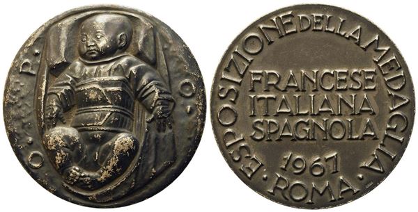 ROMA. Medaglia Esposizione della Medaglia "Francese Italiana Spagnola" Roma 196...  - Asta Monete e medaglie moderne Italiane ed Estere - Bertolami Fine Art - Casa d'Aste