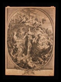 Louis XV di Borbone dona la pace all'Europa, 1730 circa...  - Auction Stampe antiche, moderne e carte geografiche - Bertolami Fine Art - Casa d'Aste