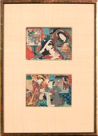 QUATTRO XILOGRAFIE DI TEMA EROTICO, SHUNGA
Giappone, metà del XIX secolo...  - Asta Arte Asiatica e Bonsai - Bertolami Fine Art - Casa d'Aste