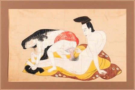 DUE DIPINTI DI TEMA EROTICO, SHUNGA
Giappone, XIX secolo...  - Auction Arte Asiatica e Bonsai - Bertolami Fine Art - Casa d'Aste