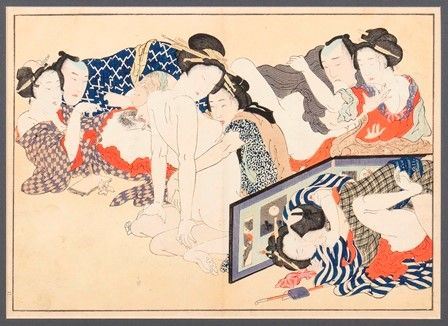 SETTE XILOGRAFIE DI TEMA EROTICO, SHUNGA
Giappone, periodo Meiji...  - Auction Arte Asiatica e Bonsai - Bertolami Fine Art - Casa d'Aste