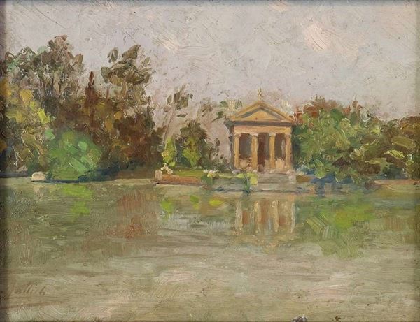 GIUSEPPE LALLICH
Spalato, 1867 - Roma, 1953 : Il giardino del laghetto di Villa Borghese...  - Auction ARTE MODERNA E CONTEMPORANEA DAL XIX AL XXI SECOLO Con una sezione dedicata all’arte a Roma tra le due guerre - Bertolami Fine Art - Casa d'Aste