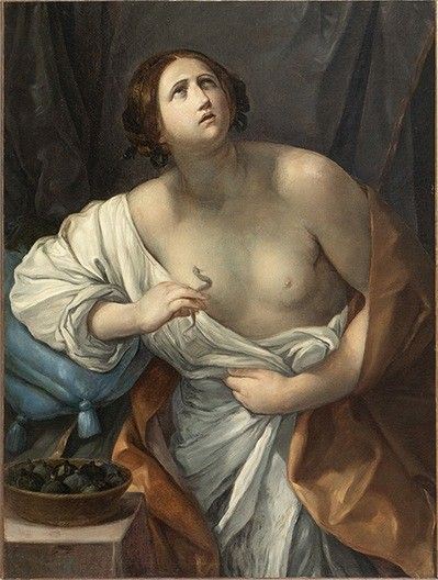 GUIDO RENI E ATELIER (Bologna, 1575 - 1642) : Suicidio di Cleopatra...  - Asta Dipinti, disegni, sculture e oggetti di antiquariato dal XV al XIX secolo - Bertolami Fine Art - Casa d'Aste