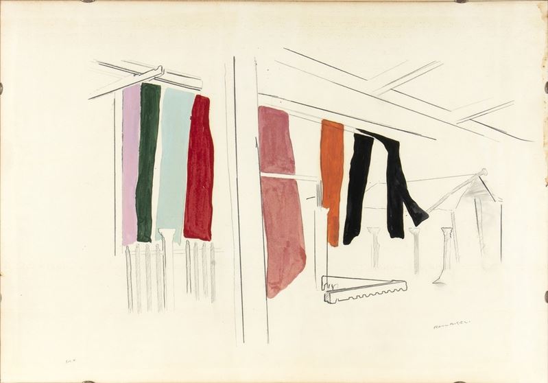Franco Angeli (roma, 1935 - 1988) - Silk, Anni ‘70 Ca.