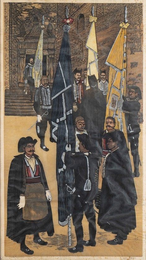 GIUSEPPE BIASI DA TEULADA
Sassari, 1885 - Andorno Micca, 1945 : Parata con bandiere...  - Asta ARTE MODERNA E CONTEMPORANEA DAL XIX AL XXI SECOLO Con una sezione dedicata all’arte a Roma tra le due guerre - Bertolami Fine Art - Casa d'Aste