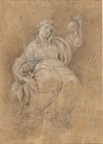 Allegoria della Giustizia...  - Auction Dipinti, disegni e sculture dal XV al XIX secolo. - Bertolami Fine Art - Casa d'Aste