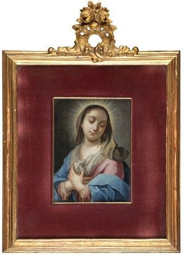 Vergine orante...  - Asta Dipinti, disegni e sculture dal XV al XIX secolo. - Bertolami Fine Art - Casa d'Aste