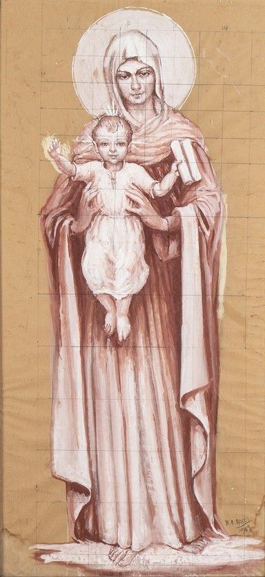 BACCIO MARIA BACCI
Firenze, 1888 - Firenze, 1974 : Madonna con bambino, 1969...  - Auction ARTE MODERNA E CONTEMPORANEA DAL XIX AL XXI SECOLO Con una sezione dedicata all’arte a Roma tra le due guerre - Bertolami Fine Art - Casa d'Aste